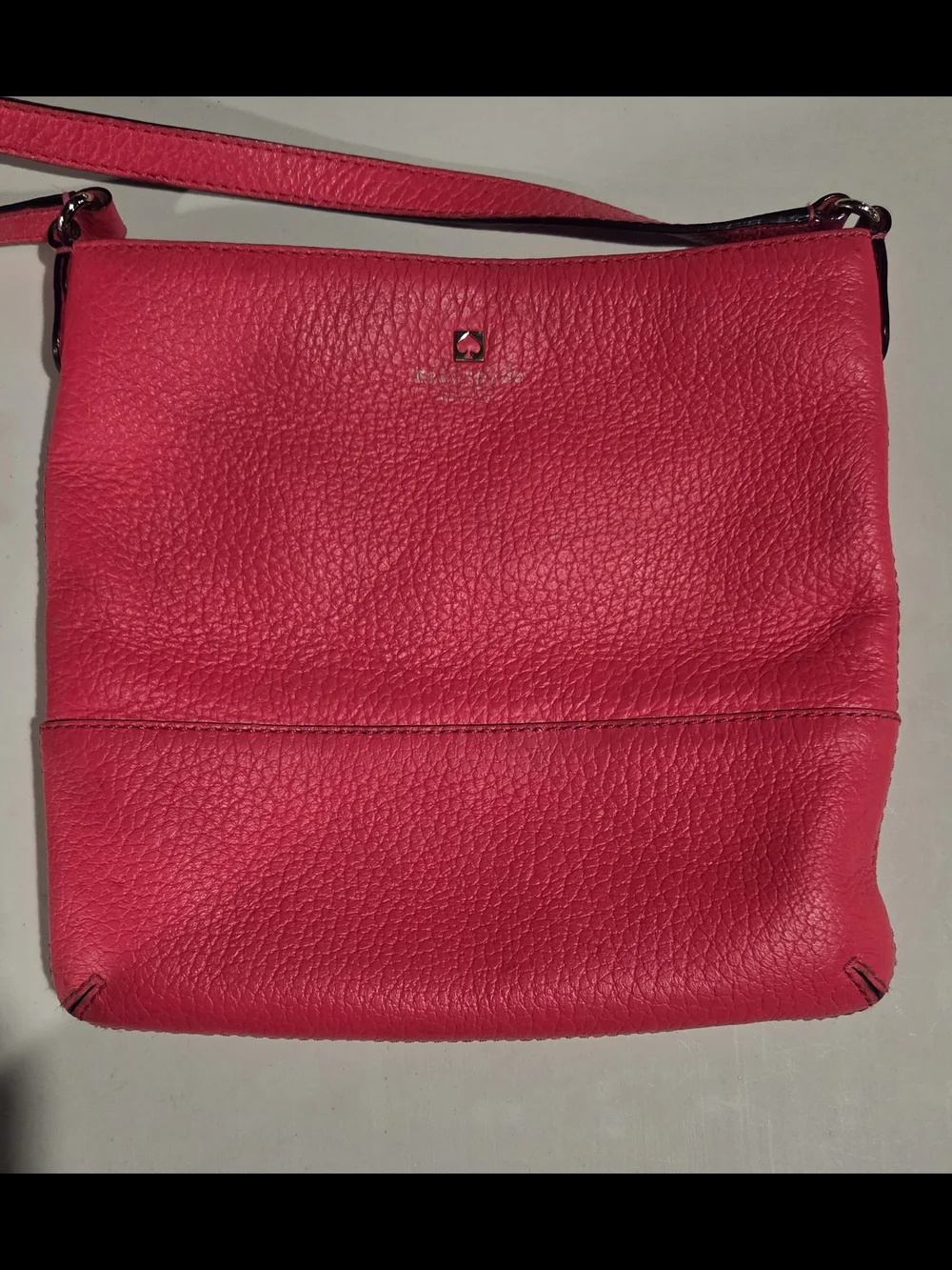 Kate Spade Hot Pink Pebbled Leather Crossbody Bag